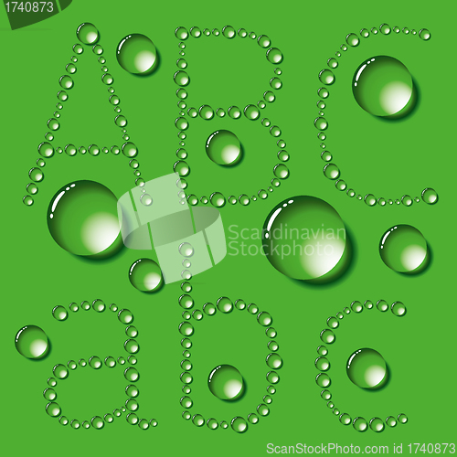 Image of Water Drops Letters