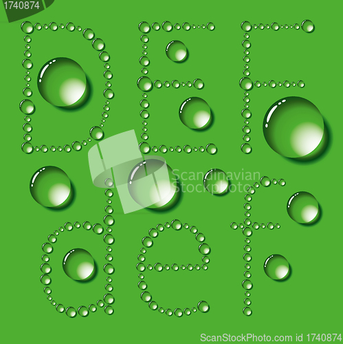 Image of Water Drops Letters