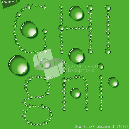 Image of Water Drops Letters