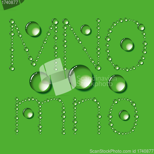 Image of Water Drops Letters