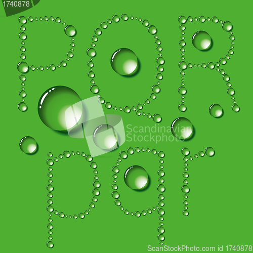 Image of Water Drops Letters