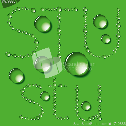 Image of Water Drops Letters