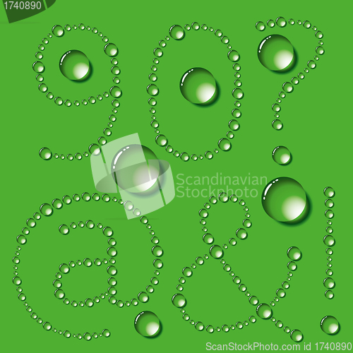 Image of Water Drops Letters