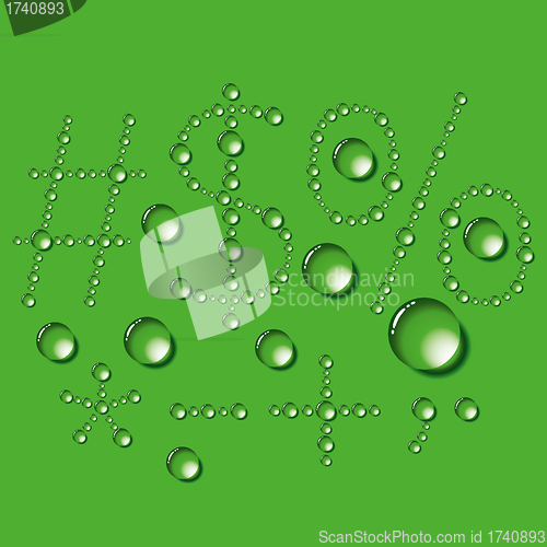 Image of Water Drops Letters