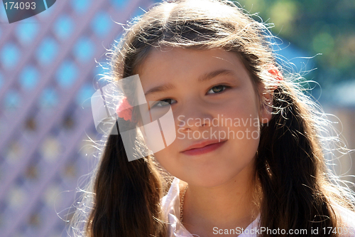 Image of A little girl smiling
