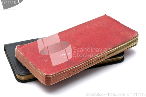 Image of Red and black notebooks 