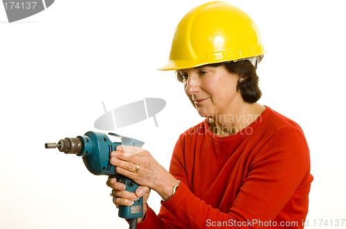 Image of woman with electric drill