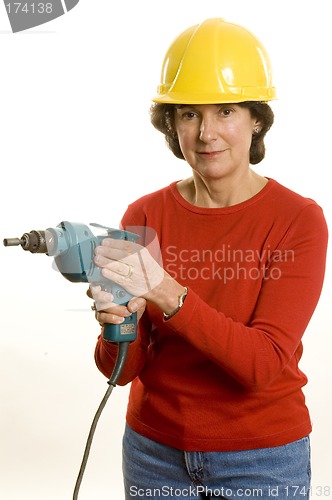 Image of woman with electric drill