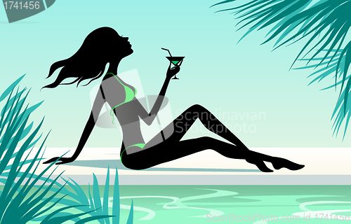Image of Girl with cocktail