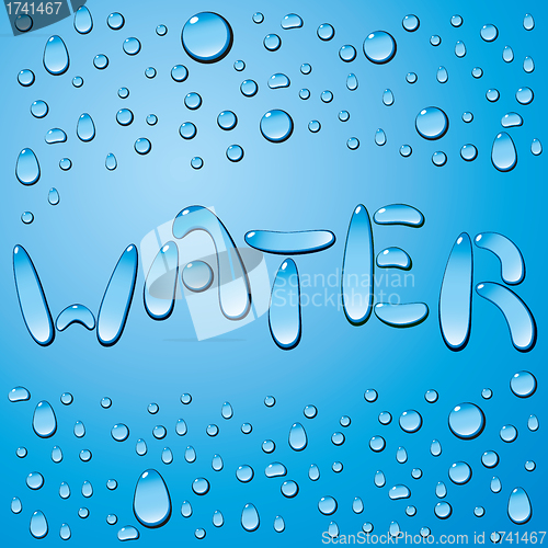 Image of Water Drops Word