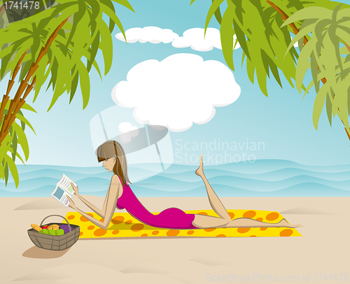 Image of Woman Reading The Book