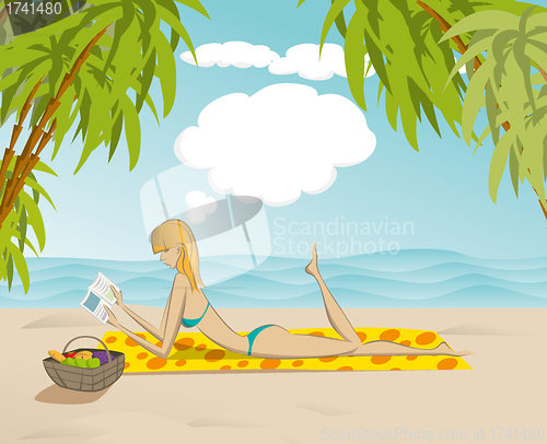 Image of Woman Reading The Book
