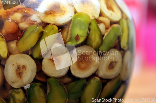 Image of honey with fruit pieces