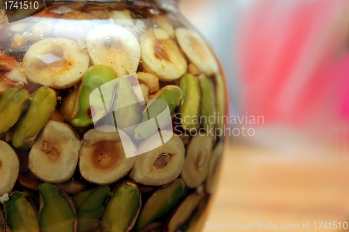 Image of honey with fruit pieces