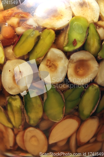 Image of honey with fruit pieces