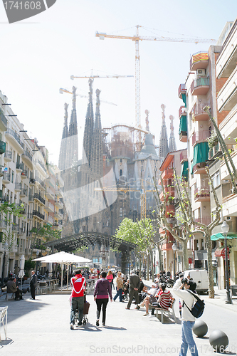 Image of BARCELONA - ABRIL 21: La Sagrada Familia - the impressive cathed