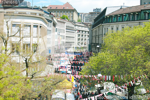 Image of LAUSANNE, SWITZERLAND MAY 5: Lausanne Carnival as a tradition ta