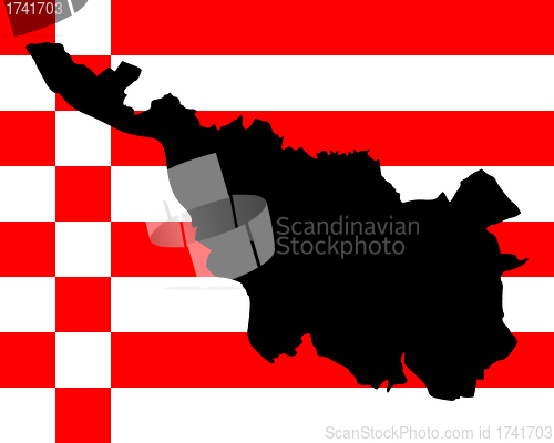 Image of Map and flag of Bremen