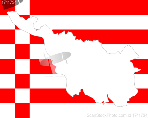 Image of Map and flag of Bremen