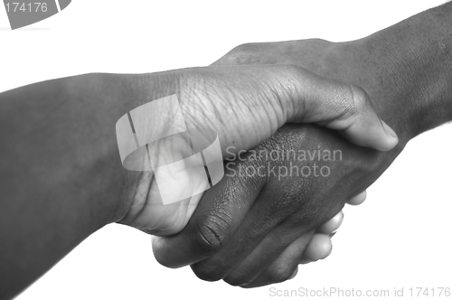 Image of Large Black Handshake 2