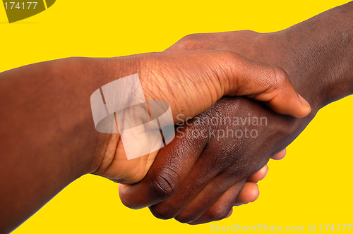 Image of Large Black Handshake 3