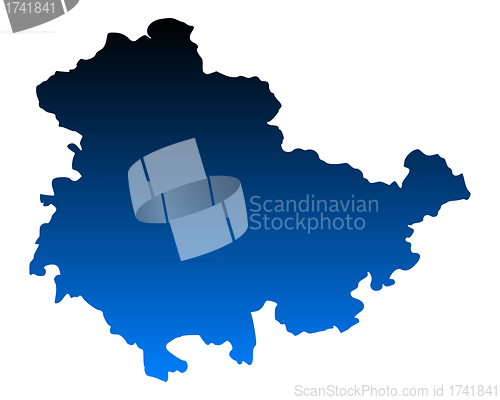 Image of Map of Thuringia