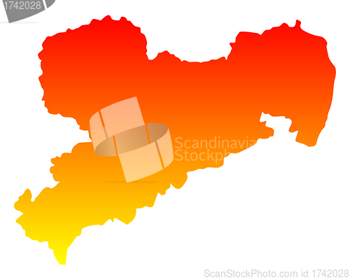 Image of Map of Saxony