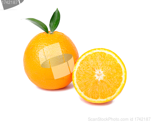 Image of Orange fruit isolated on white background