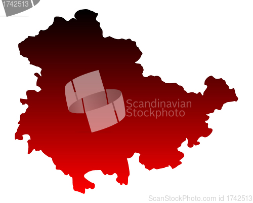 Image of Map of Thuringia