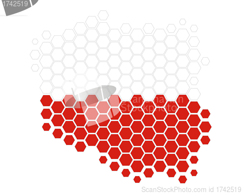 Image of Map and flag of Poland