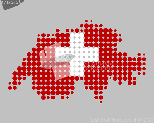 Image of Map and flag of Switzerland