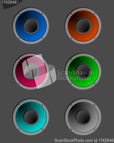 Image of Coloured speakers