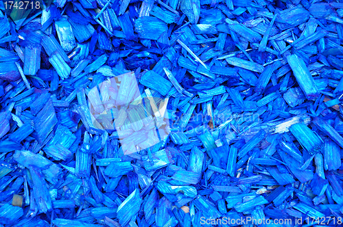 Image of Blue woodchips