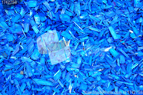 Image of Blue woodchips