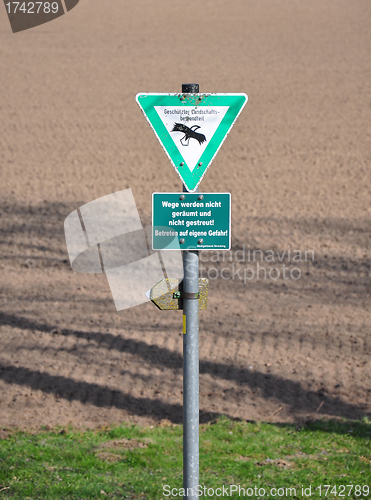 Image of Nature conservation sign