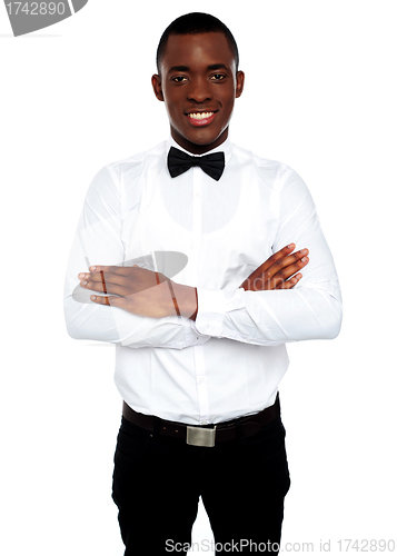 Image of Portrait of young african guy