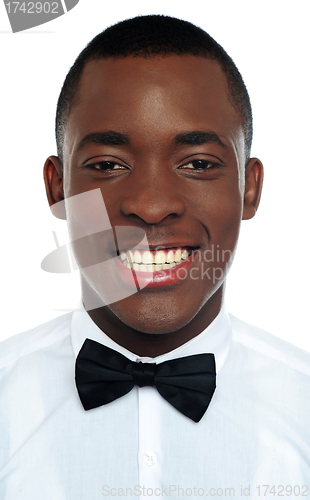 Image of Closeup portrait of handsome african guy