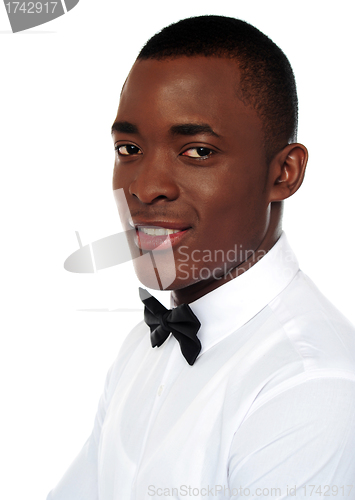 Image of Closeup portrait of african businessman