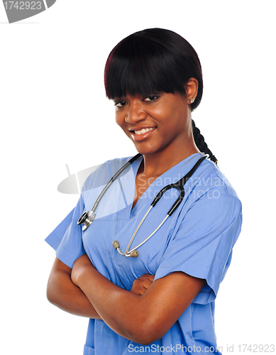 Image of Female surgeon with stethoscope