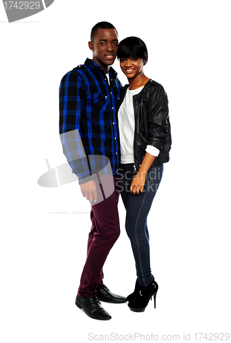 Image of Portrait of a romantic young couple