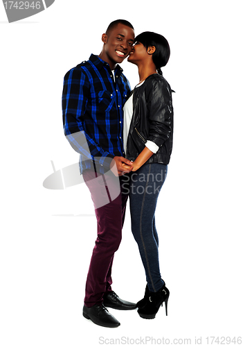 Image of Attractive teenagers gossiping