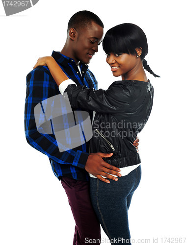 Image of Young couple dancing