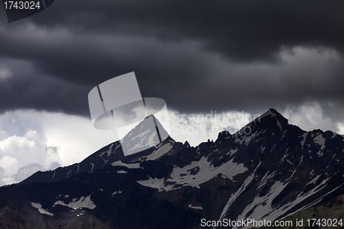 Image of Storm clouds in mountains