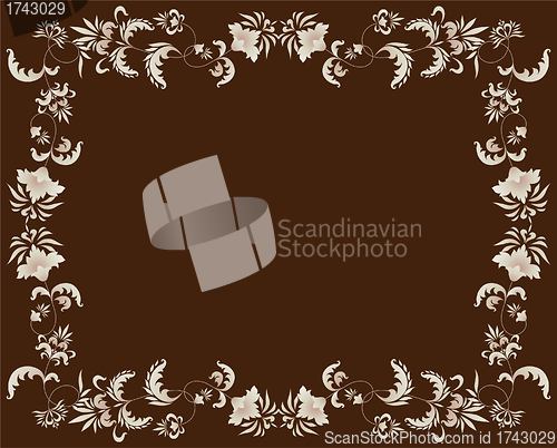 Image of Beautiful decorative framework with flower.