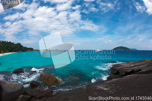 Image of Rock in the ocean.