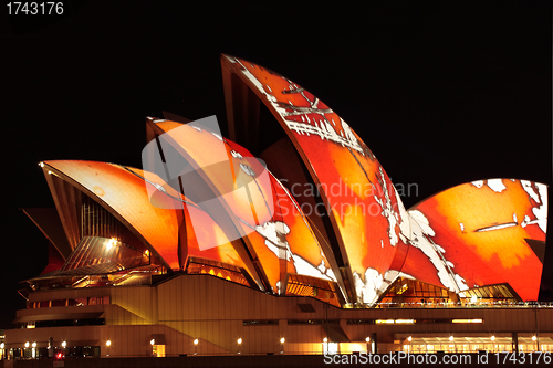 Image of EDITORIAL: Sydney Opera House lit up during Vivid Sydney Festival