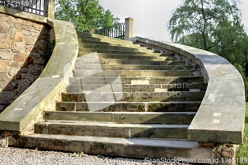 Image of stairs of an old castle