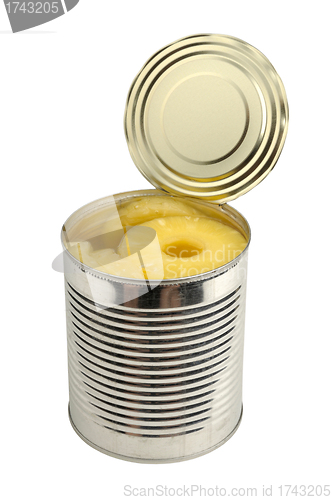 Image of canned pineapple in a can