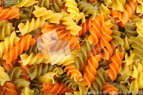 Image of background of Tricolor pasta