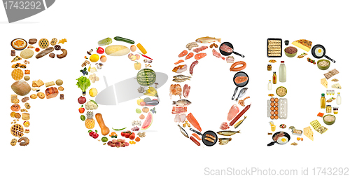 Image of food isolated on white background